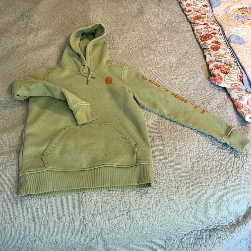 Carhartt Olive Green Logo Pullover Hoodie - Women’s XS